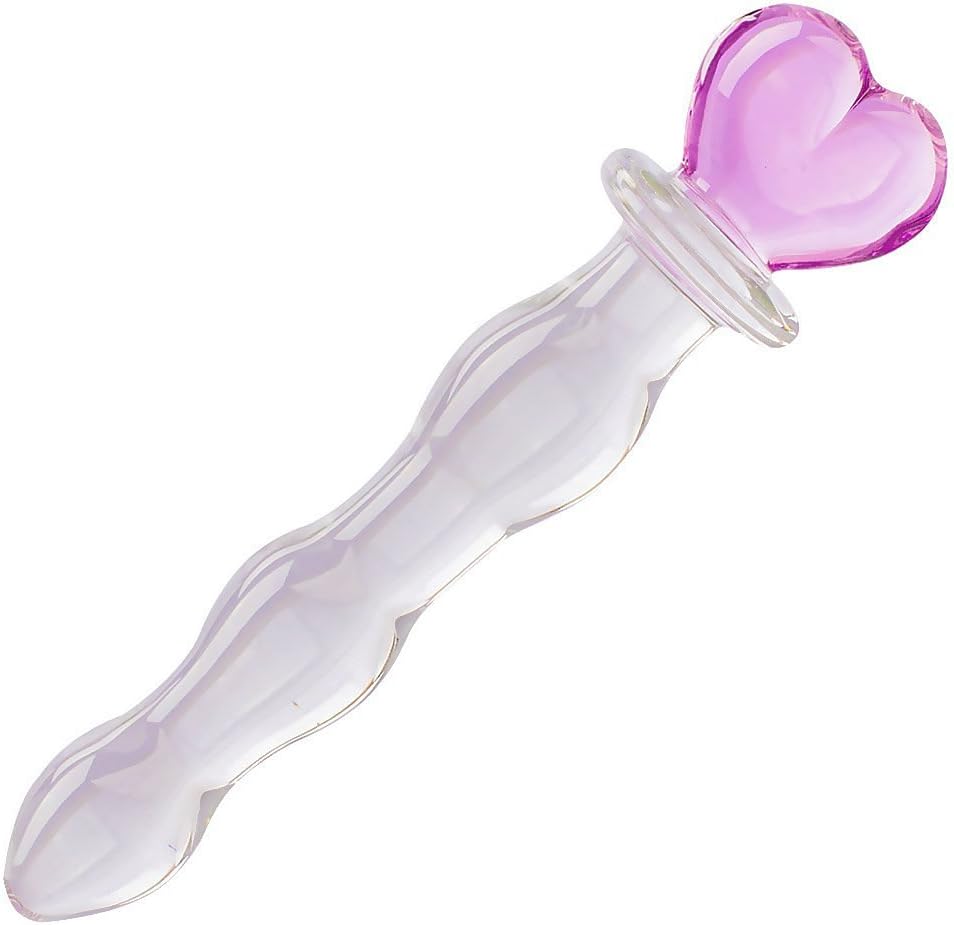 Crystal Glass Pleasure Wand Dildo Penis, Pink