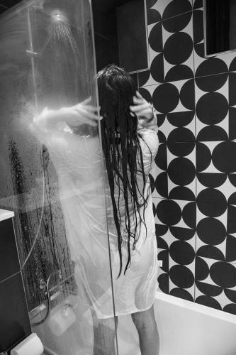 Pocahontas Azotar My twin sister Nikki in the shower