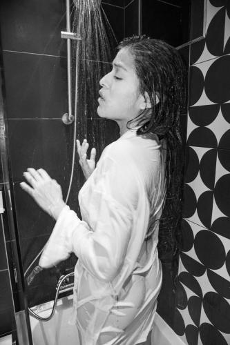 Pocahontas Azotar My twin sister Nikki in the shower