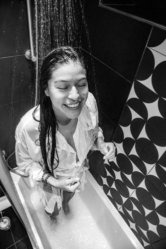 Pocahontas Azotar My twin sister Nikki in the shower